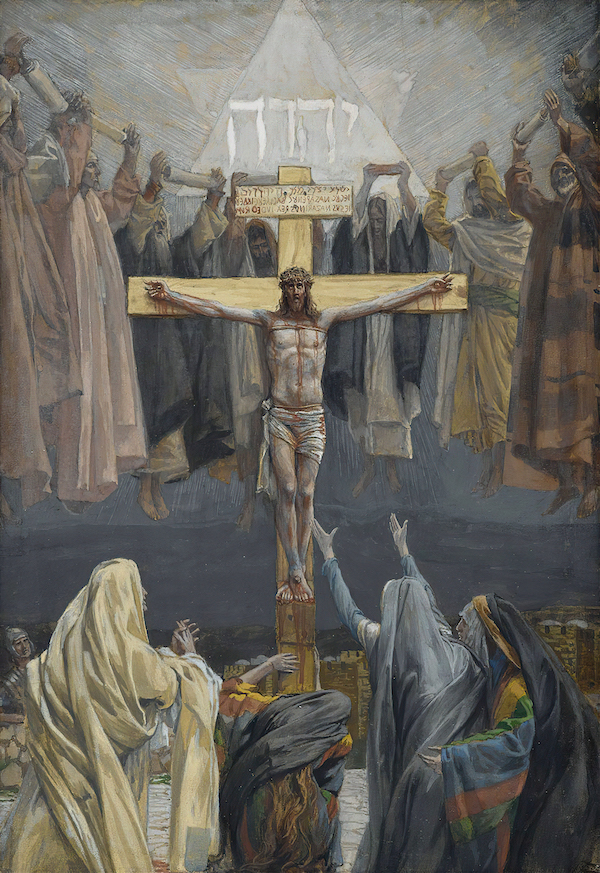 Jesus on the cross, painting.